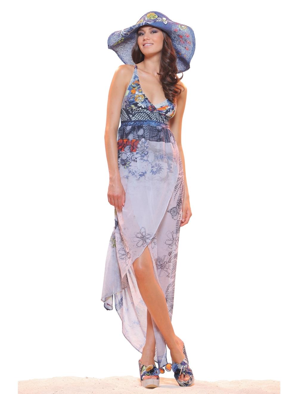 Save The Queen Vestito lungo in cotone stampato Promozione
