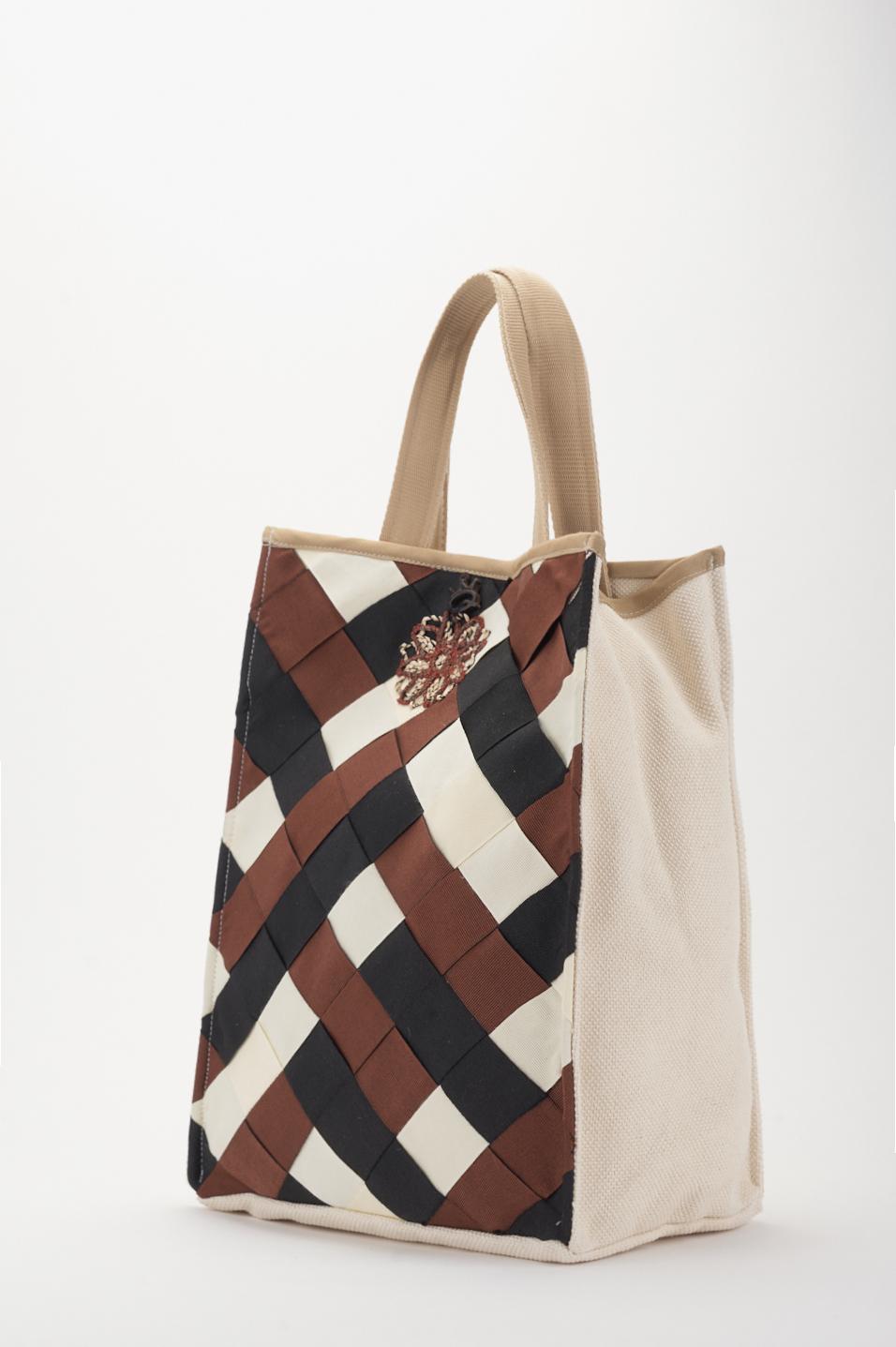 Save The Queen Borsa in canvas di cotone Vendita Economica