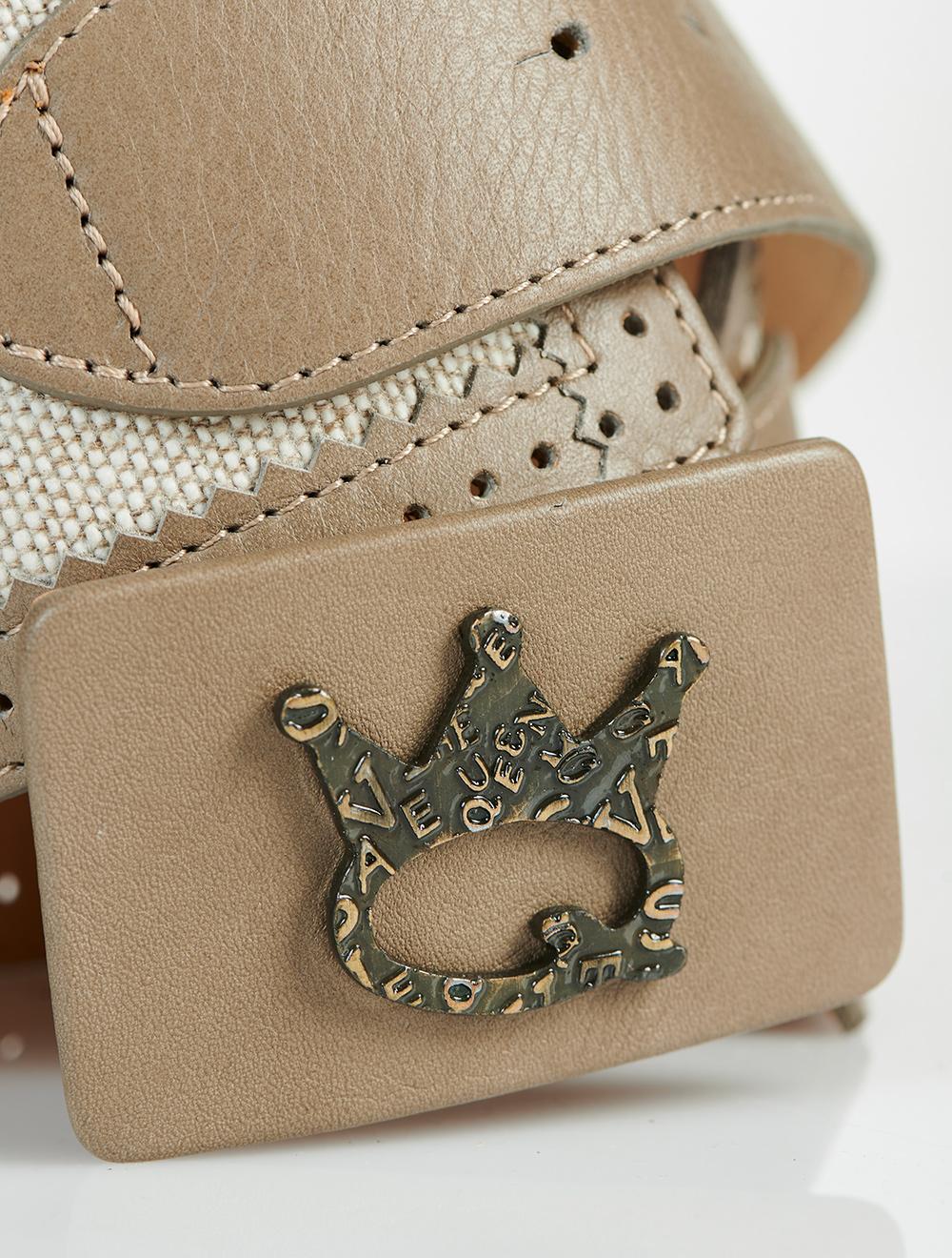 Save The Queen Cintura in pelle e cotone Presa