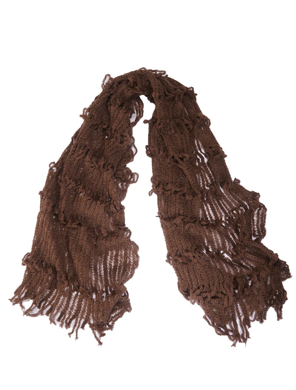 Save The Queen Sciarpa marrone in Mohair Offerta