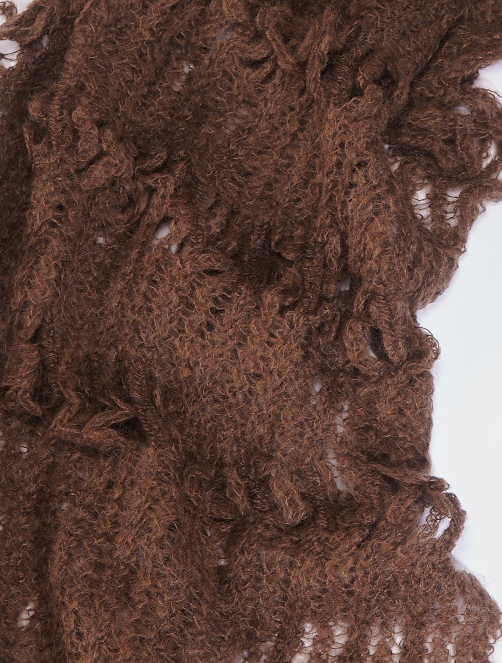 Save The Queen Sciarpa marrone in Mohair Offerta