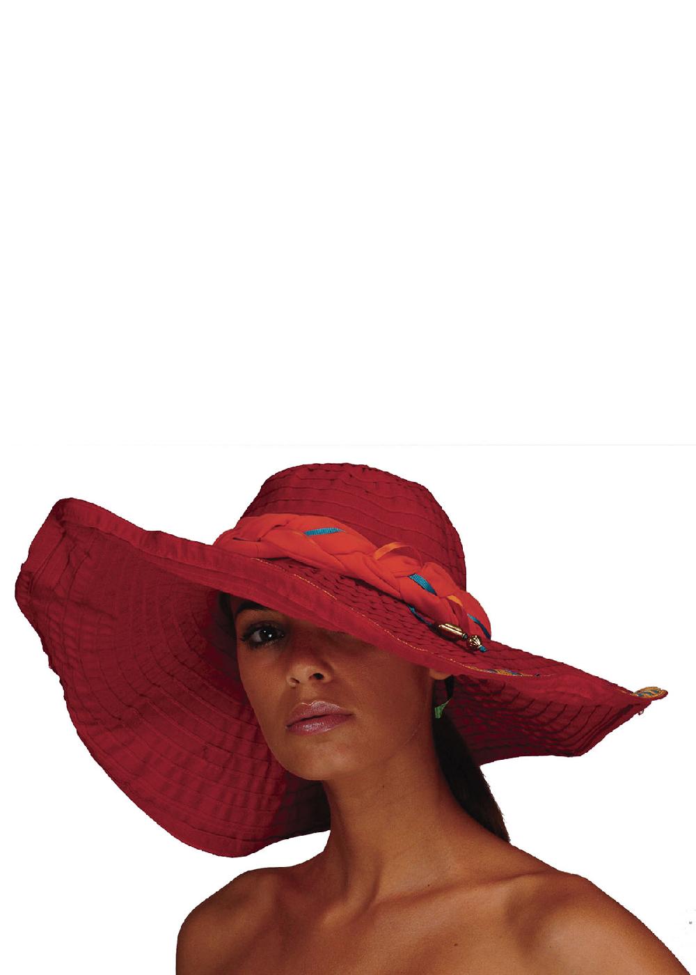 Save The Queen Cappello modellabile in tessuto rosso con decorazioni Nuova