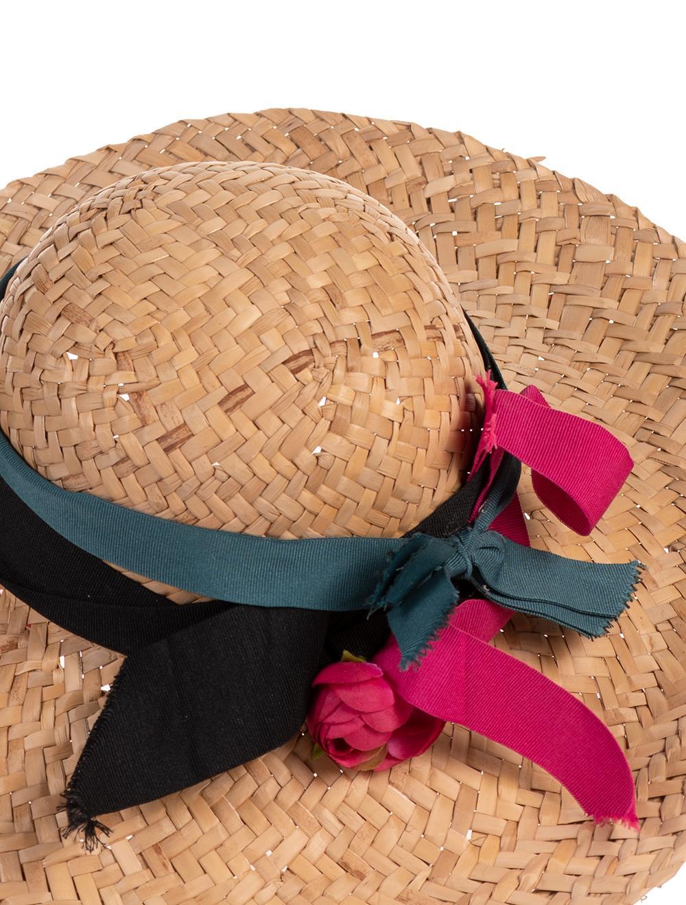 Save The Queen Cappello di paglia a tesa larga con decorazioni 2025