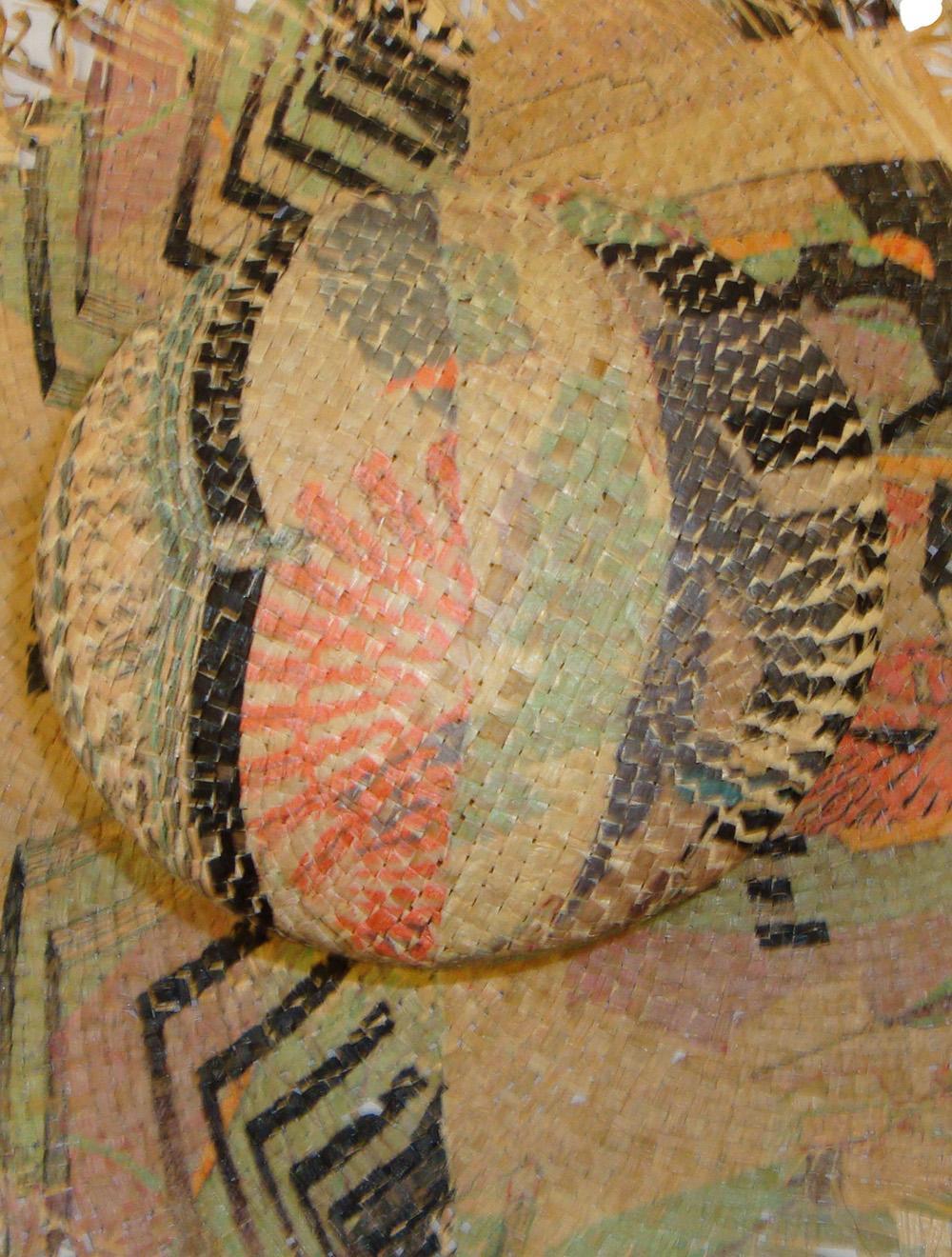 Save The Queen Cappello in paglia intrecciata con stampa Saldi Di Fabbrica