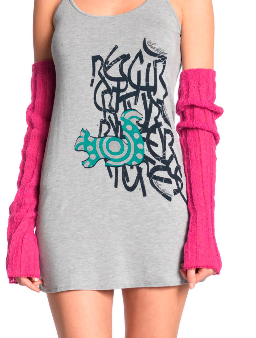 Save The Queen Top in viscosa grigia con leggins e coprispalle Fino Al -60%
