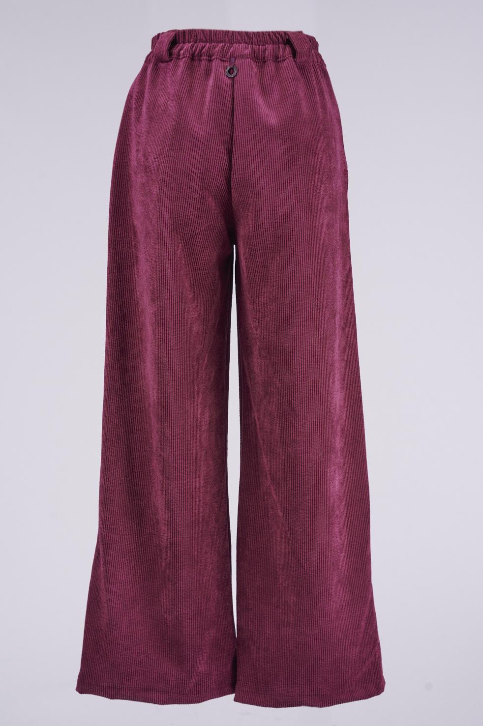 Save The Queen Pantalone largo in velluto Saldi Di Fabbrica
