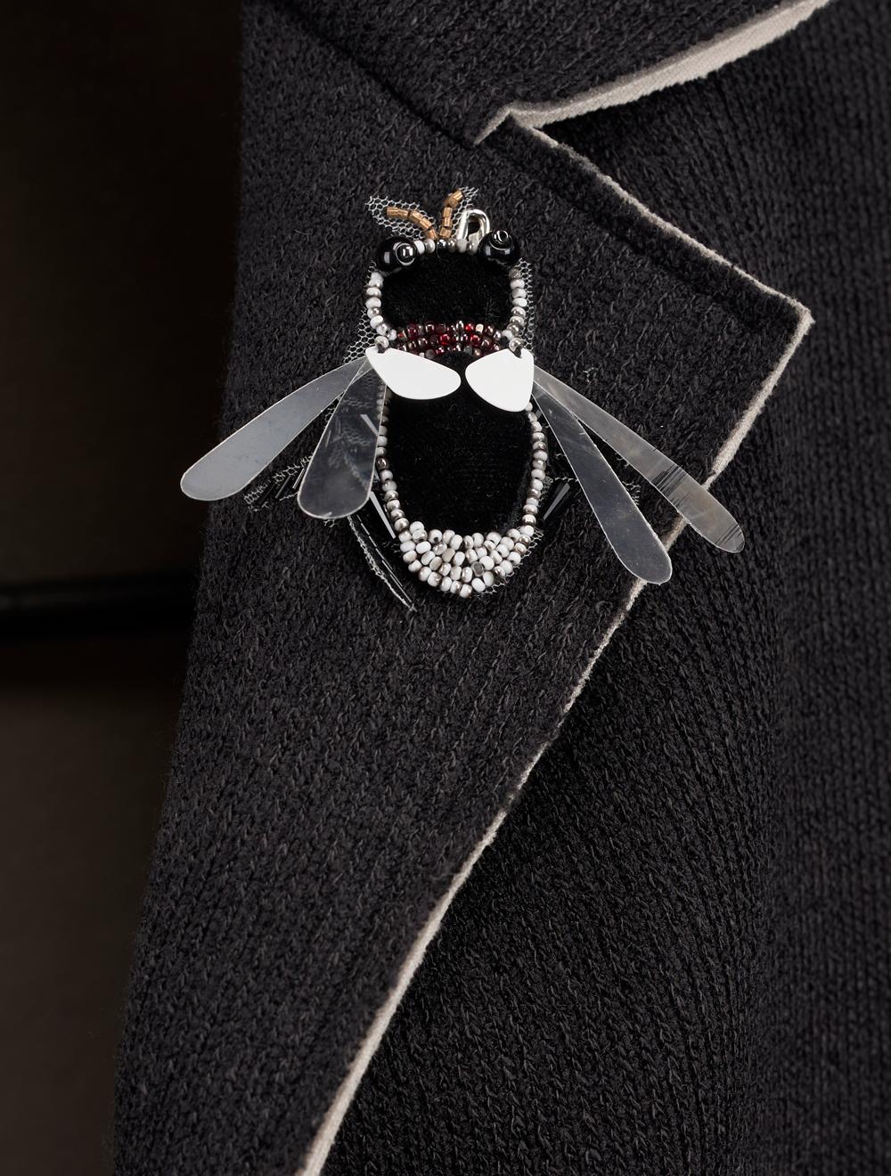 Save The Queen Cappotto corto nero con applicazioni Negozi Online