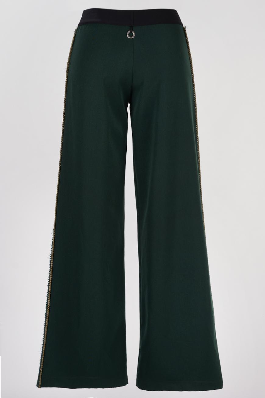 Save The Queen Pantalone largo verde bottiglia Presa