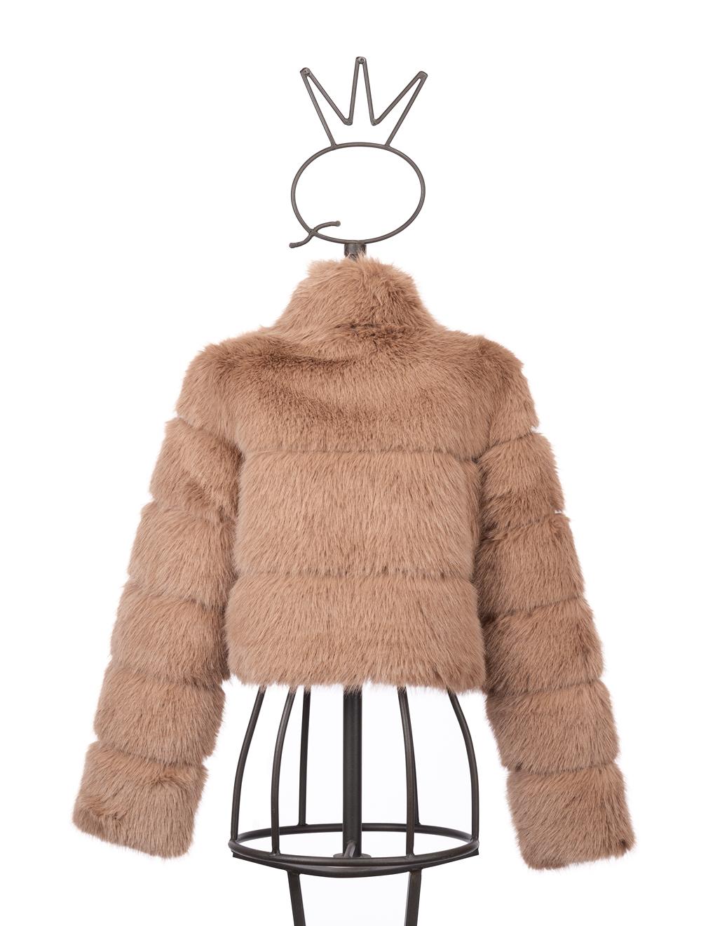 Save The Queen Giubbino beige in ecopelliccia Nuova