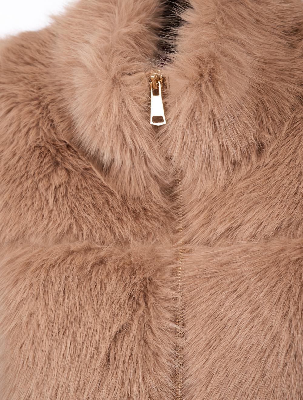Save The Queen Giubbino beige in ecopelliccia Nuova