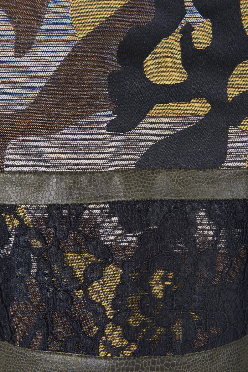Save The Queen vestito corto con lavorazione patchwork di tessuti operati ricamati ed ecopelle Soddisfazione Garantita