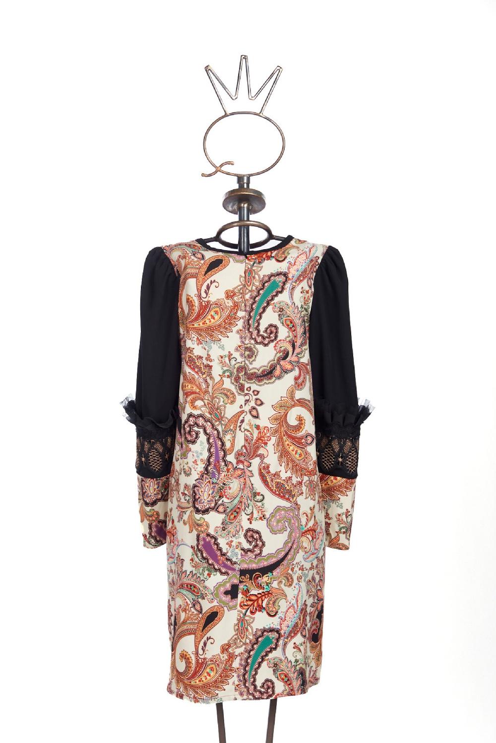 Save The Queen vestito al ginocchio con stampa e ricami Consegna Veloce