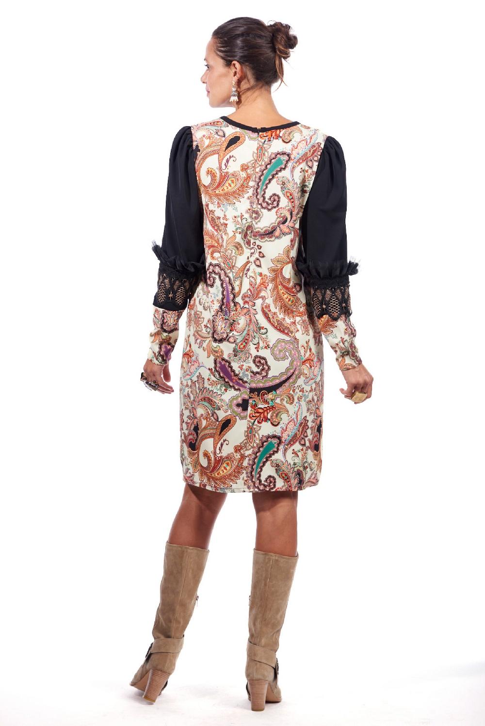 Save The Queen vestito al ginocchio con stampa e ricami Consegna Veloce
