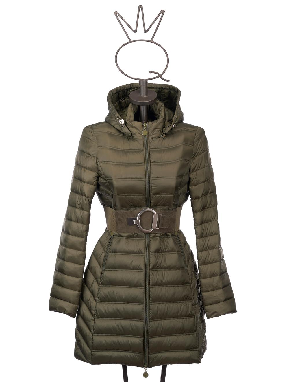 Save The Queen Piumino lungo color verde militare Novità