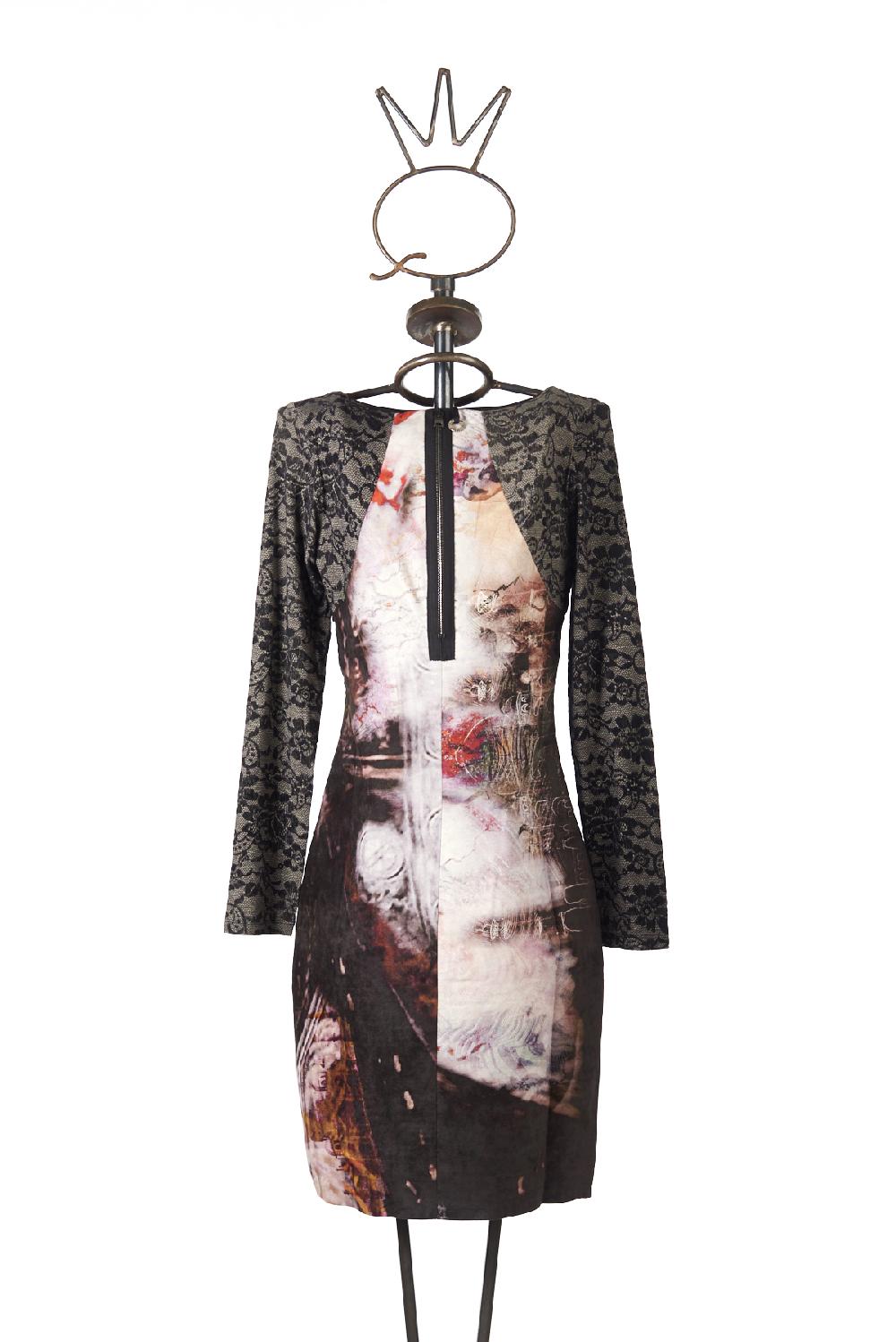 Save The Queen vestito corto a tubino a fantasia Outlet