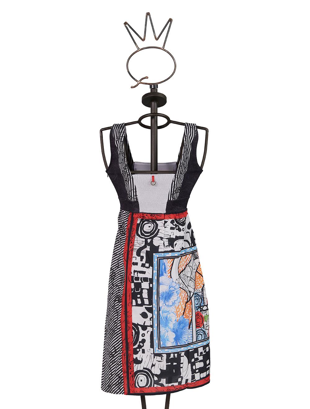 Save The Queen Vestito corto in cotone stampato Saldi Di Fabbrica