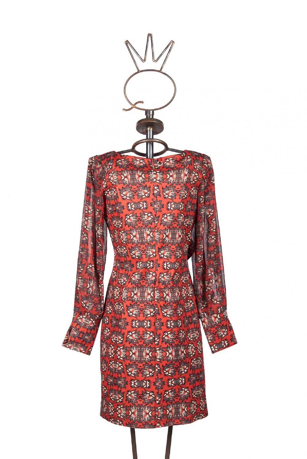 Save The Queen Vestito corto con stampa floreale e rouche tartan 2025