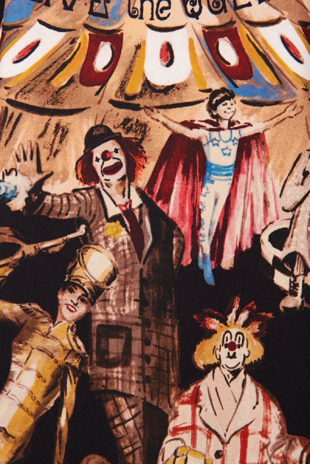 Save The Queen Vestito corto con stampa dedicata al Circo Italia
