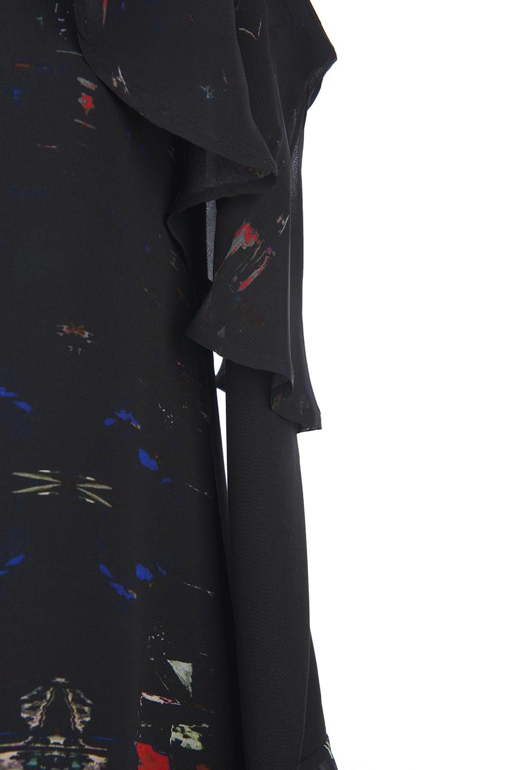 Save The Queen vestito corto in voile di viscosa stampato 2025