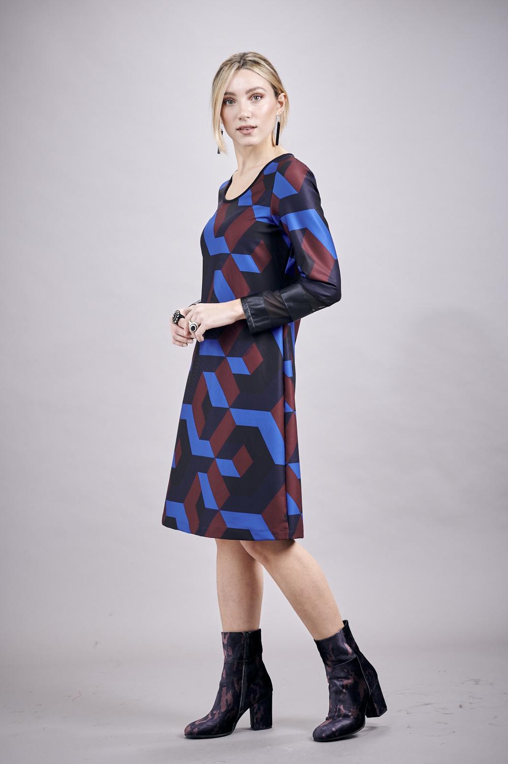 Save The Queen Vestito longuette con stampa “geometrica Spedizione Gratuita