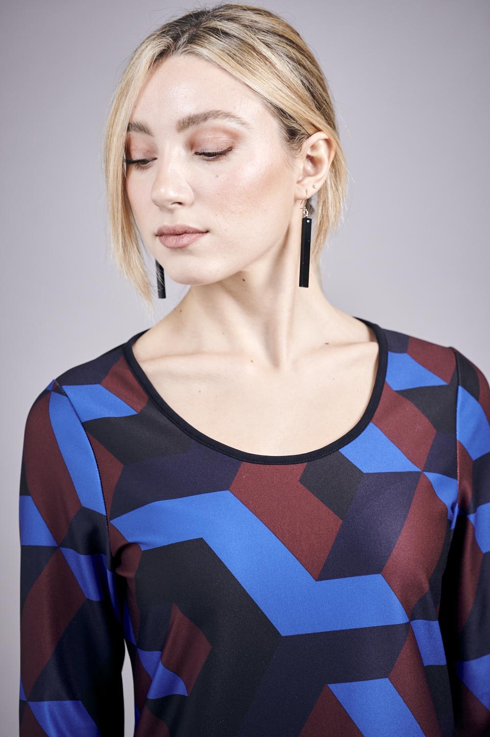 Save The Queen Vestito longuette con stampa “geometrica Spedizione Gratuita