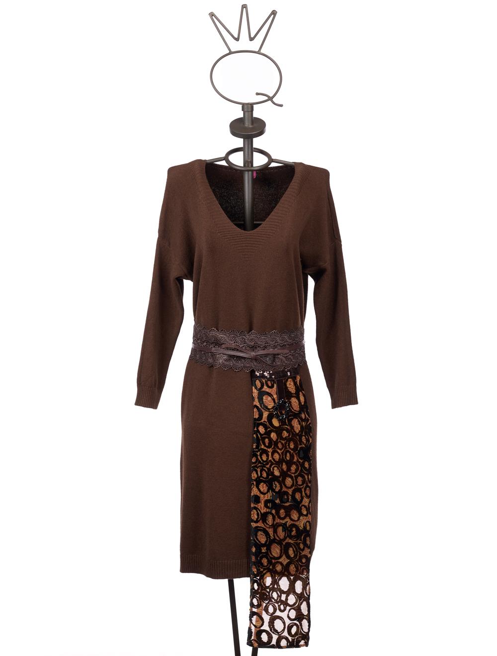 Save The Queen Vestito in tricot marrone Sconti questo mese