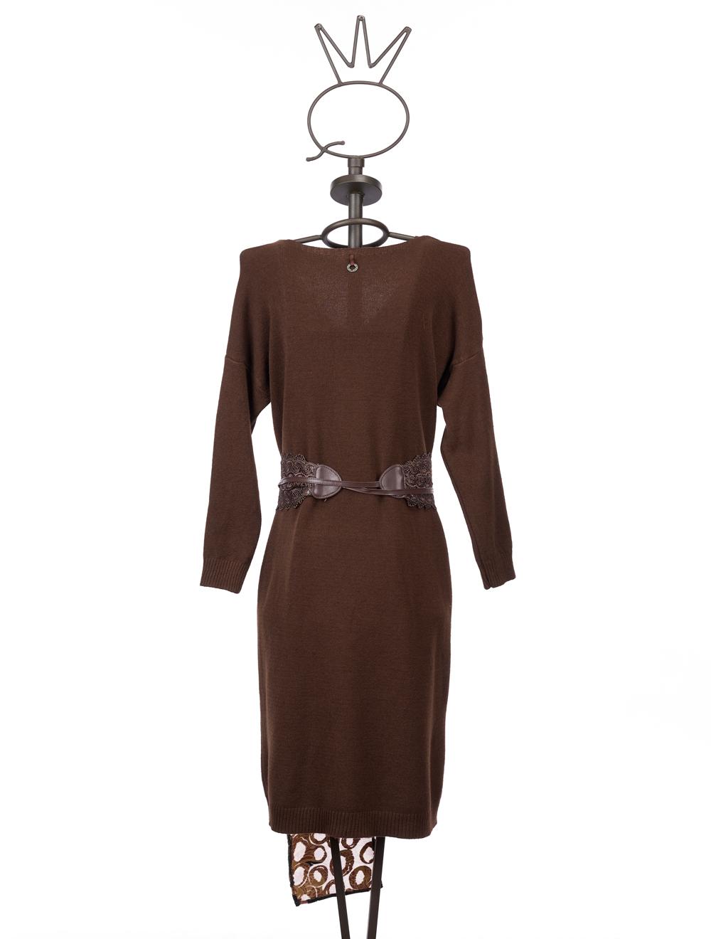 Save The Queen Vestito in tricot marrone Sconti questo mese