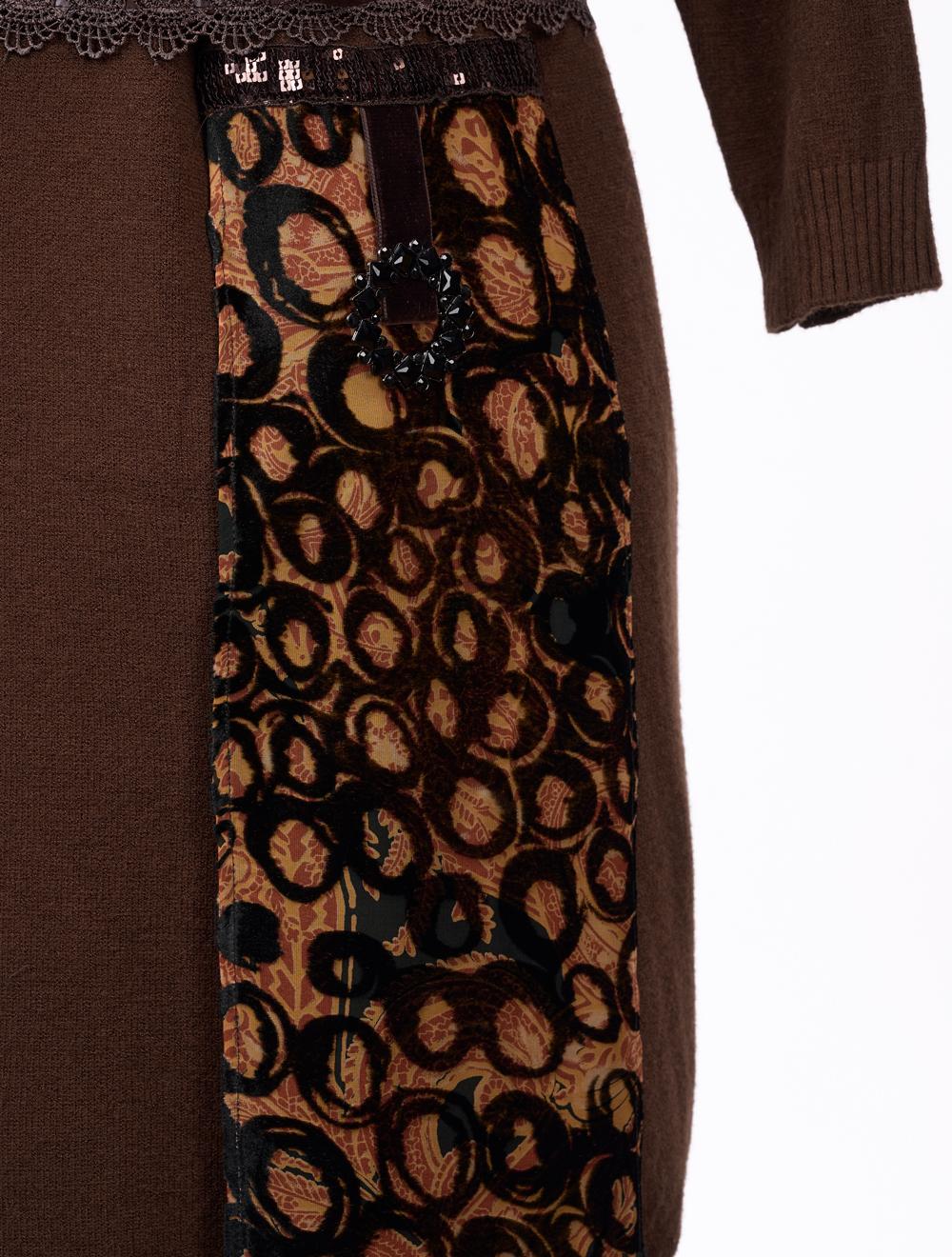 Save The Queen Vestito in tricot marrone Sconti questo mese