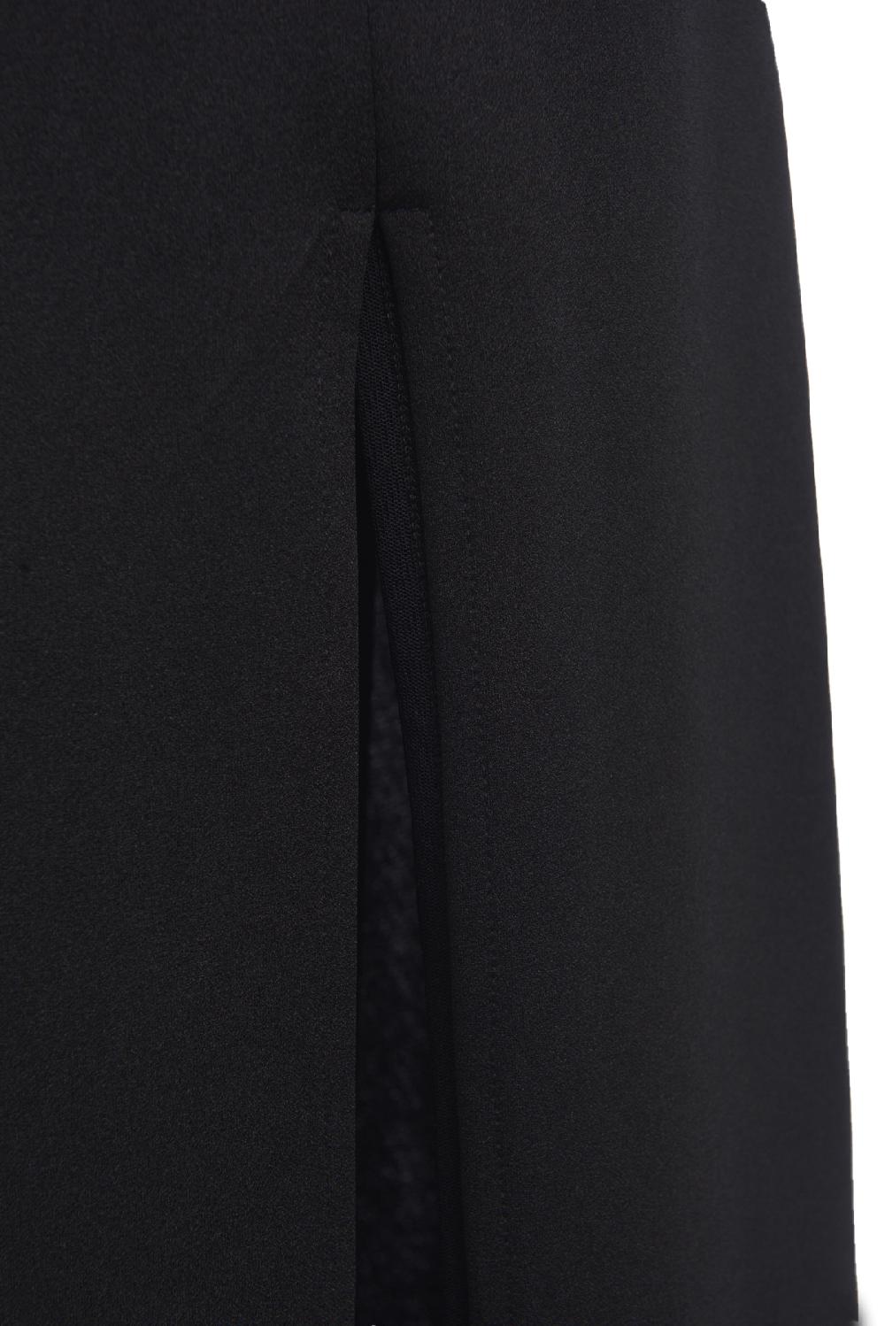 Save The Queen vestito lungo in crepe nero Vendita