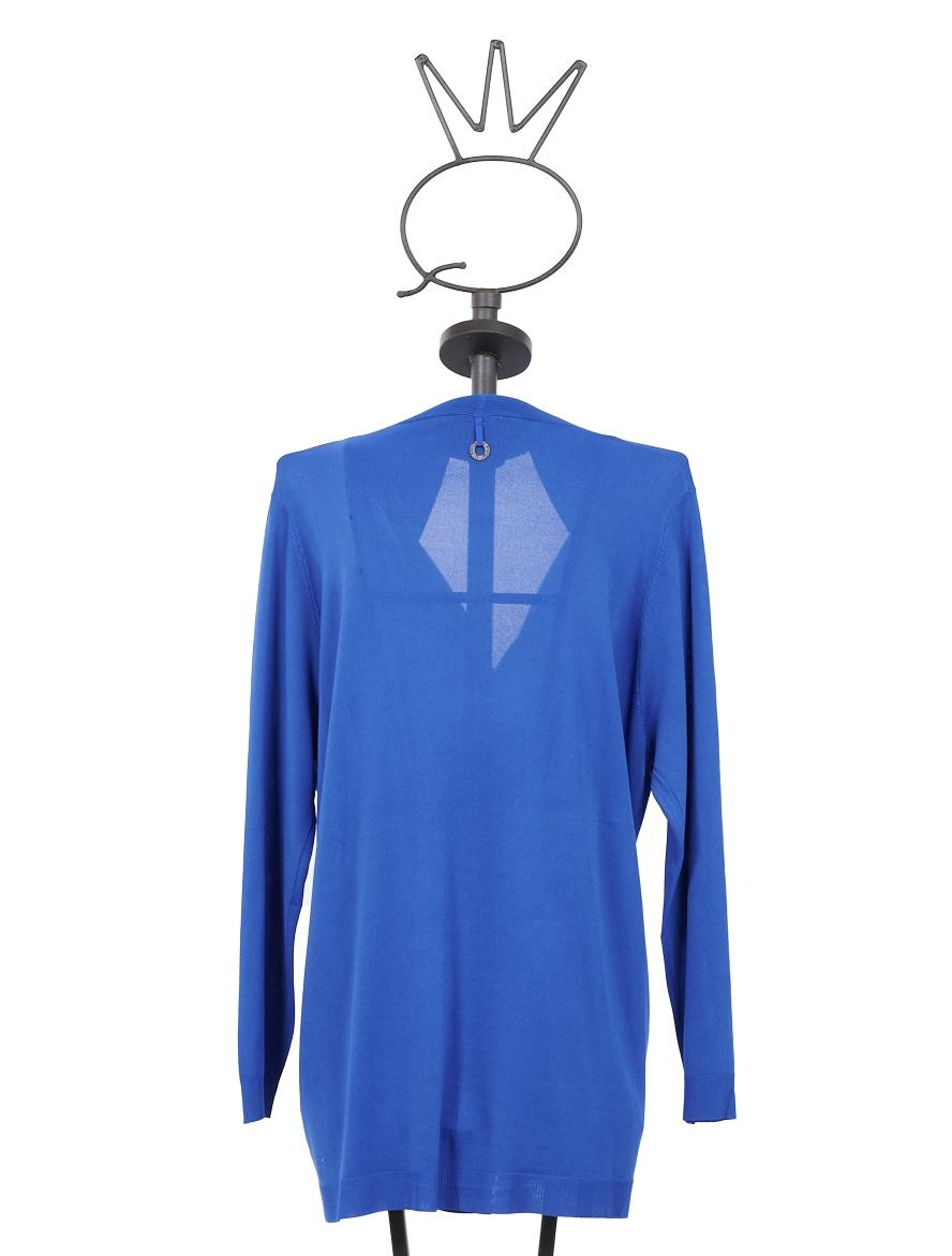 Save The Queen Cardigan bluette in viscosa con applicazioni Negozi Online