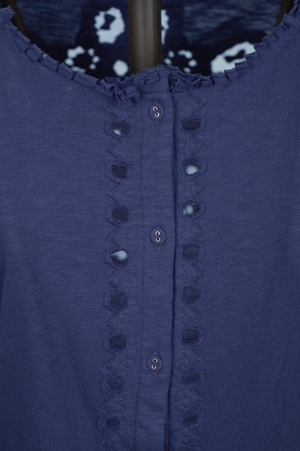 Save The Queen Cardigan blu ricamato Acquista Ora