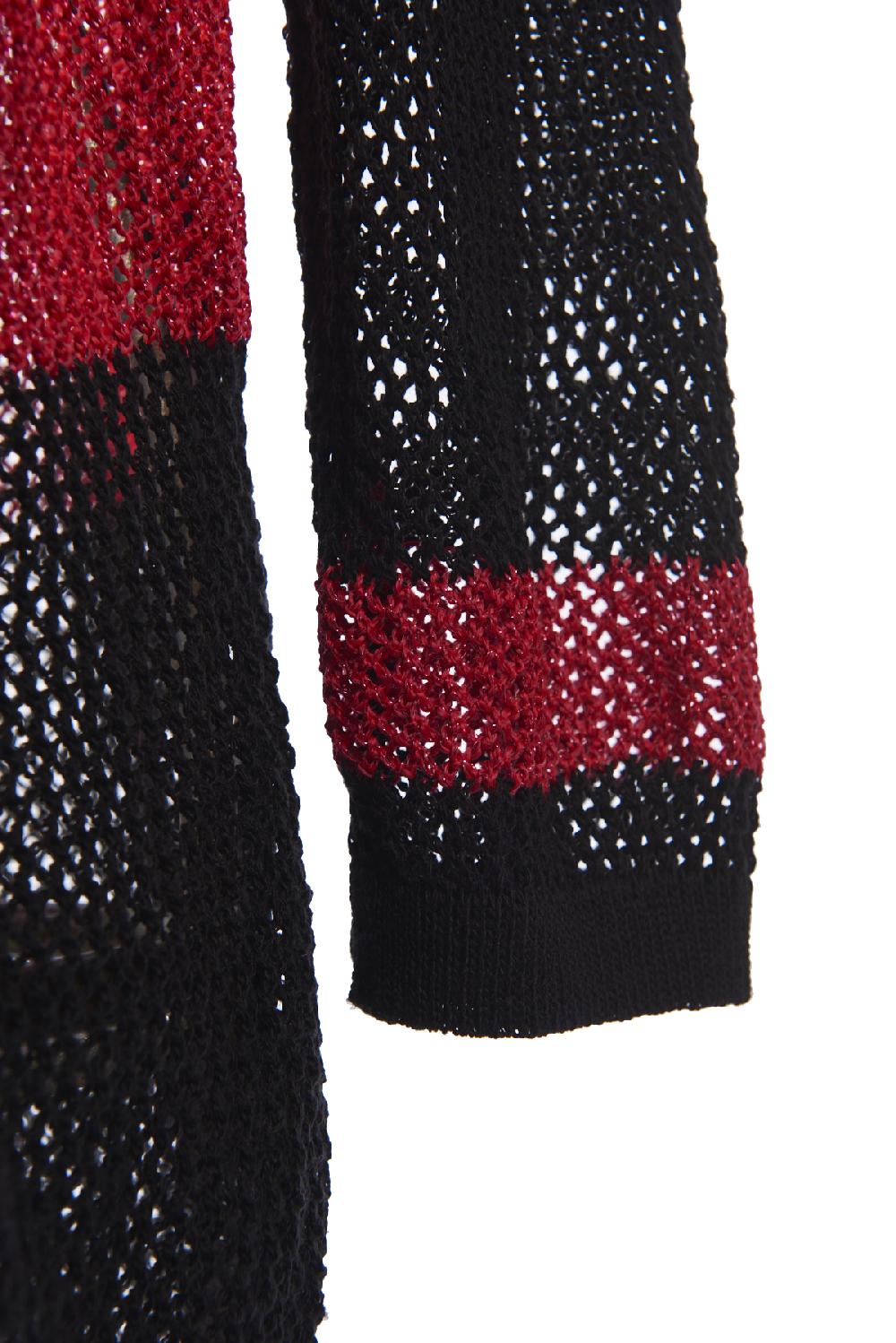 Save The Queen Cardigan nero e rosso Consegna Veloce