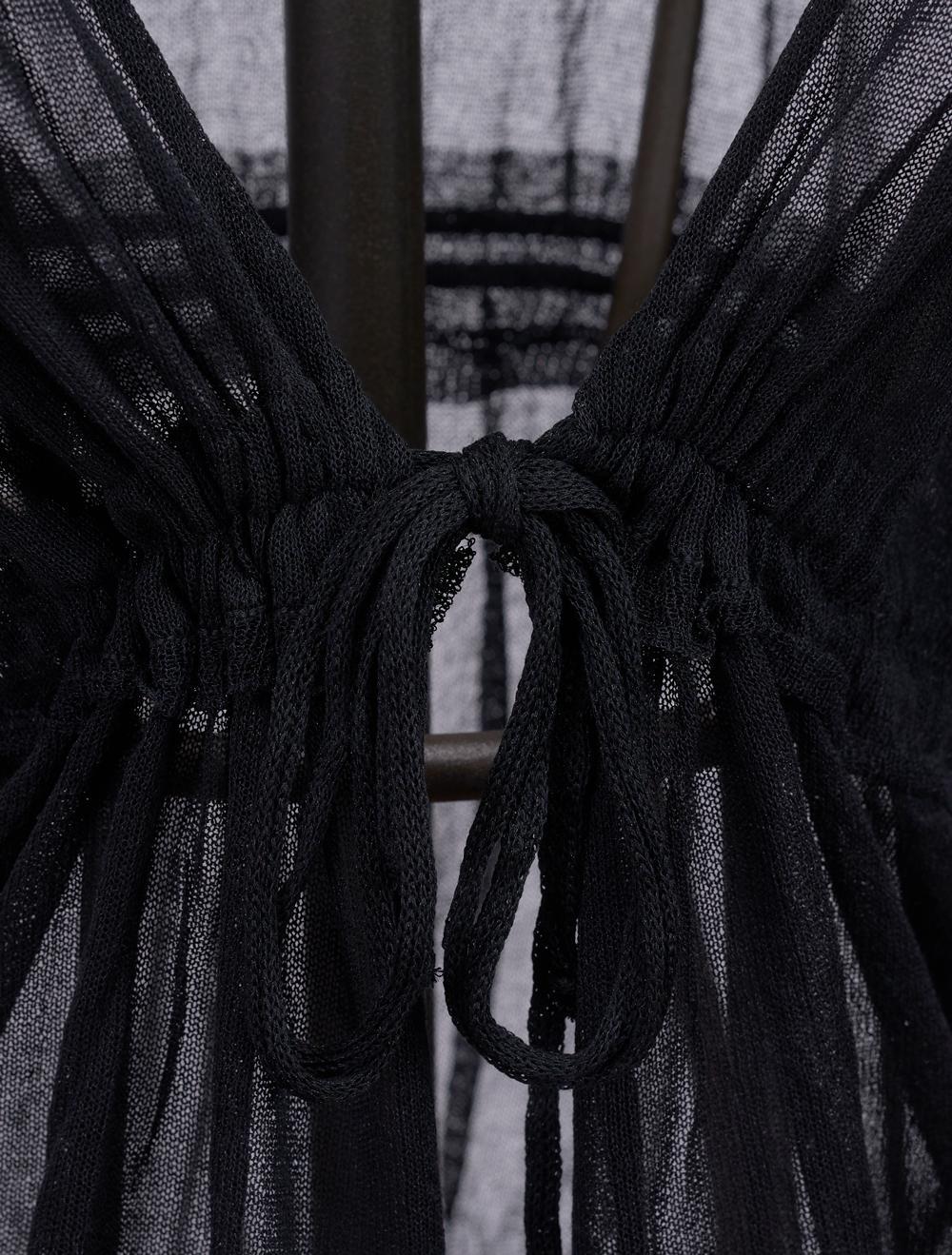 Save The Queen Cardigan nero lungo in tricot di viscosa Promozione Limitata