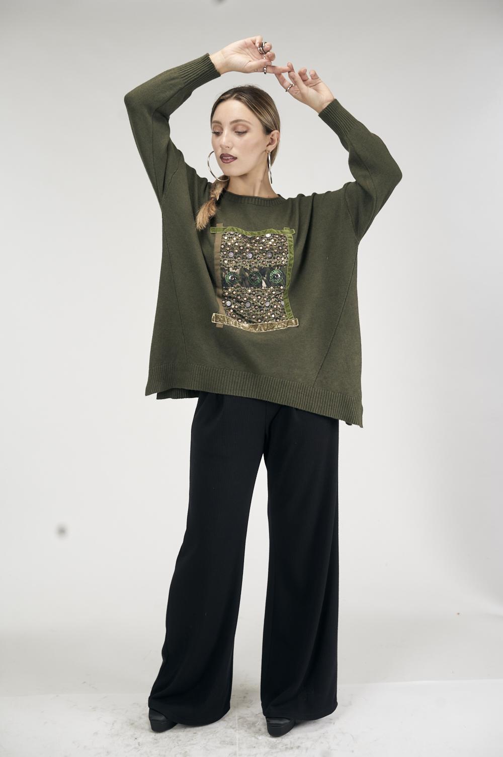 Save The Queen Maxi maglia verde militare Offerte