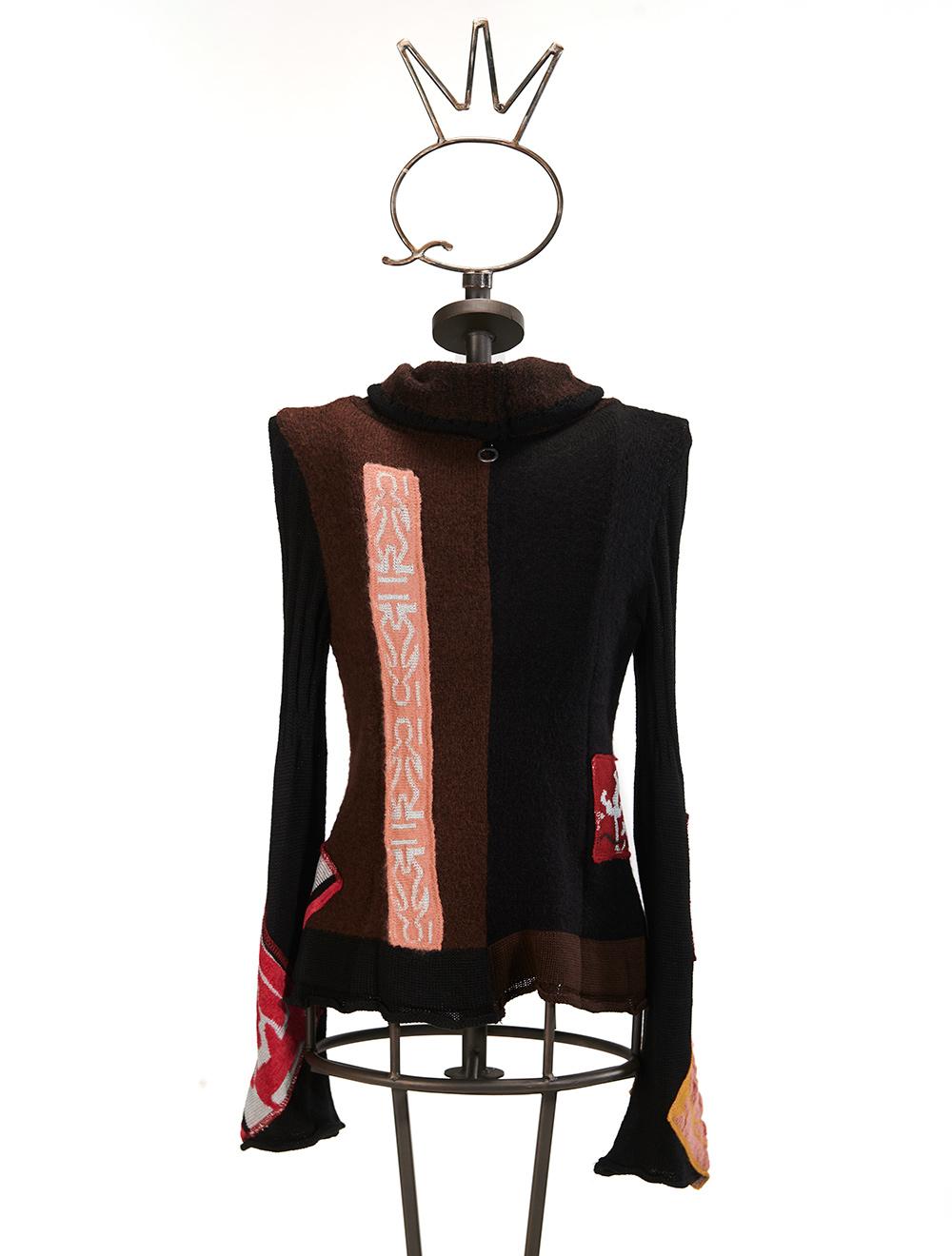 Save The Queen Maglia nera e marrone tricot Saldi Di Fabbrica