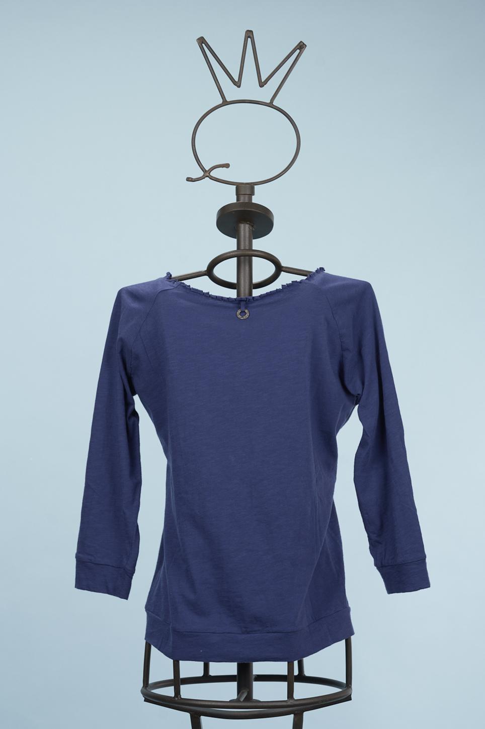 Save The Queen Maglia blu ricamata Comprare a buon mercato