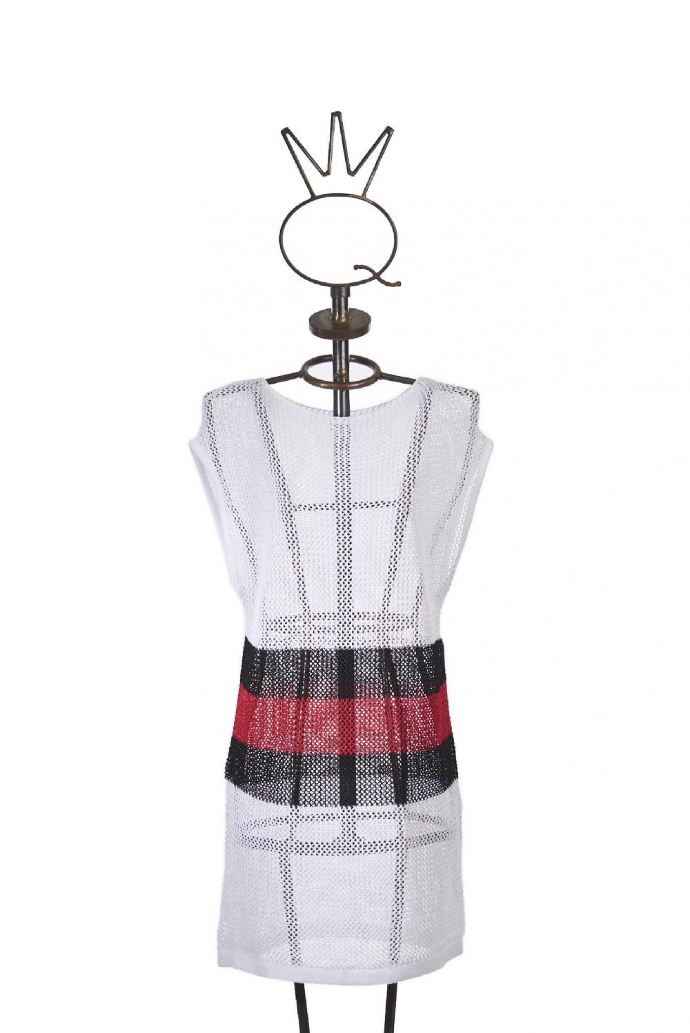 Save The Queen Maglia a tunica bianca nera e rossa Fornitura limitata