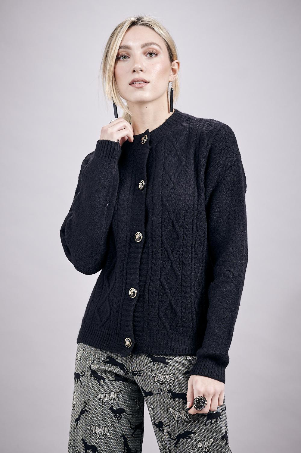 Save The Queen Giacchina in tricot nero Cyber Monday
