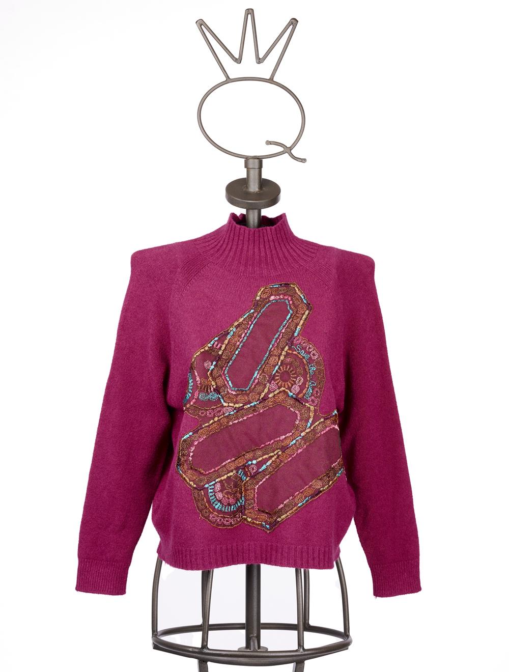 Save The Queen Maglia in tricot fuxia Offerta Anniversario