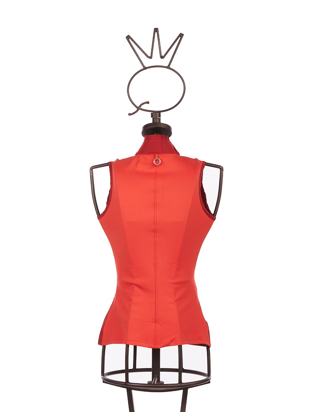 Save The Queen Camicia ricamata rossa e bordeaux Online Outlet