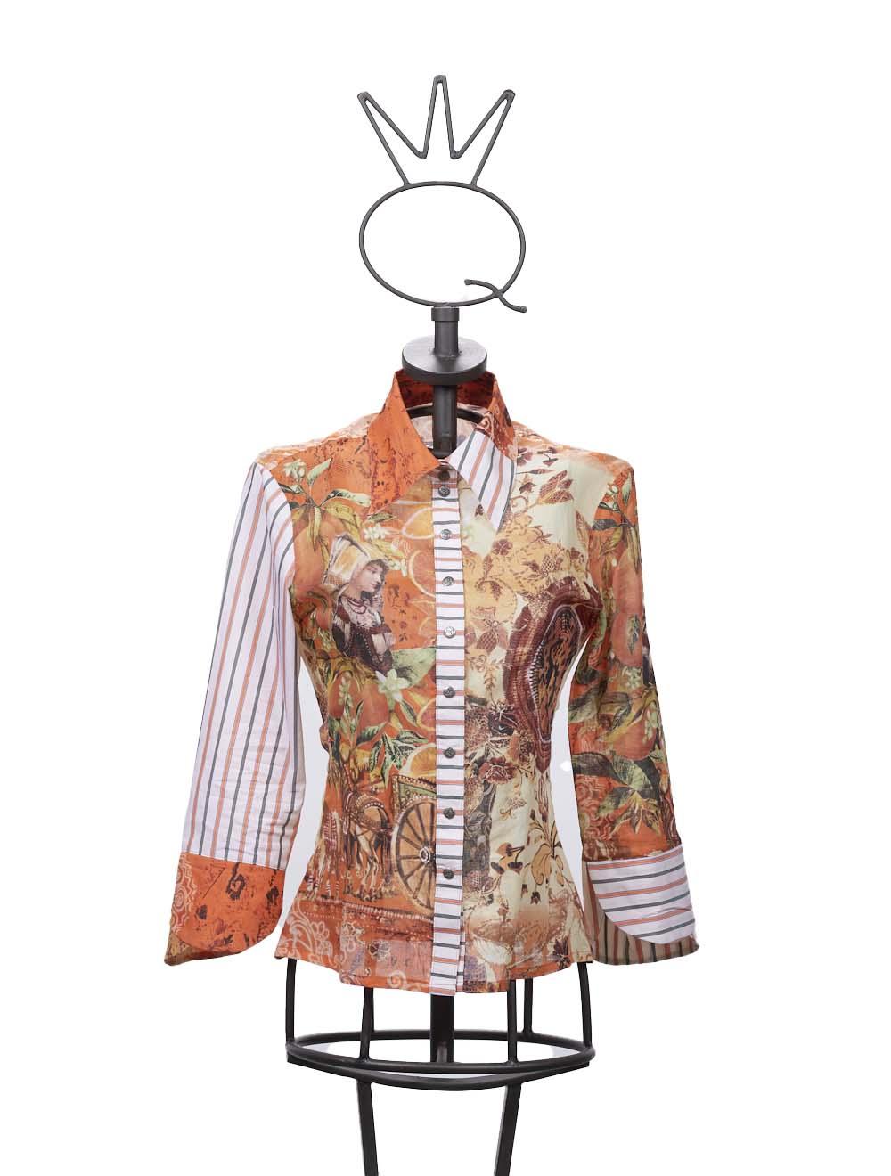 Save The Queen Camicia in mussola di cotone con stampa “Regina degli Aranci” Lightning offer