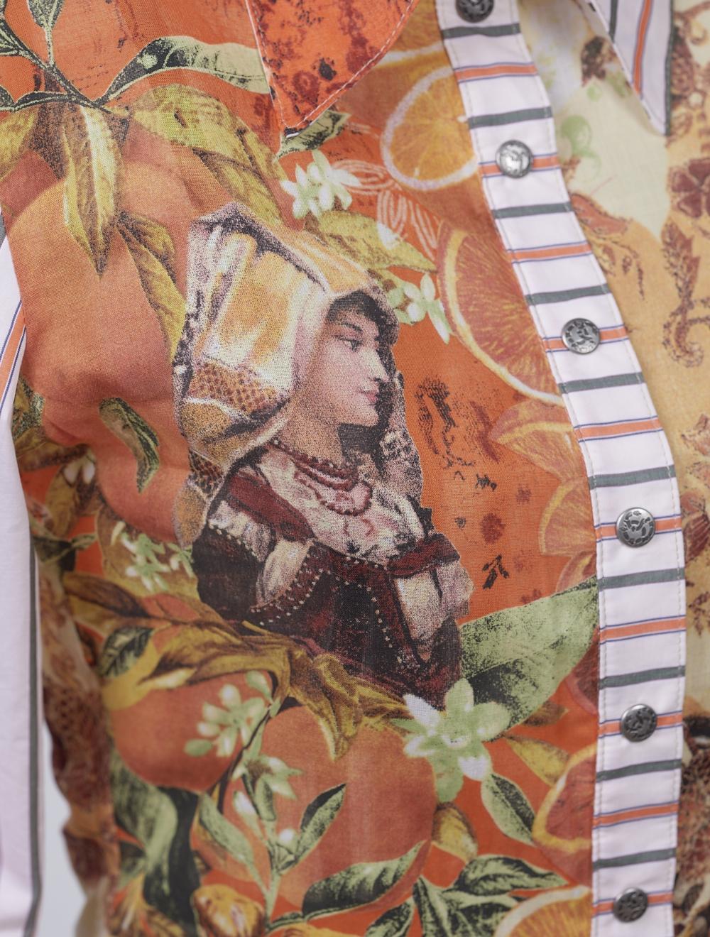 Save The Queen Camicia in mussola di cotone con stampa “Regina degli Aranci” Lightning offer