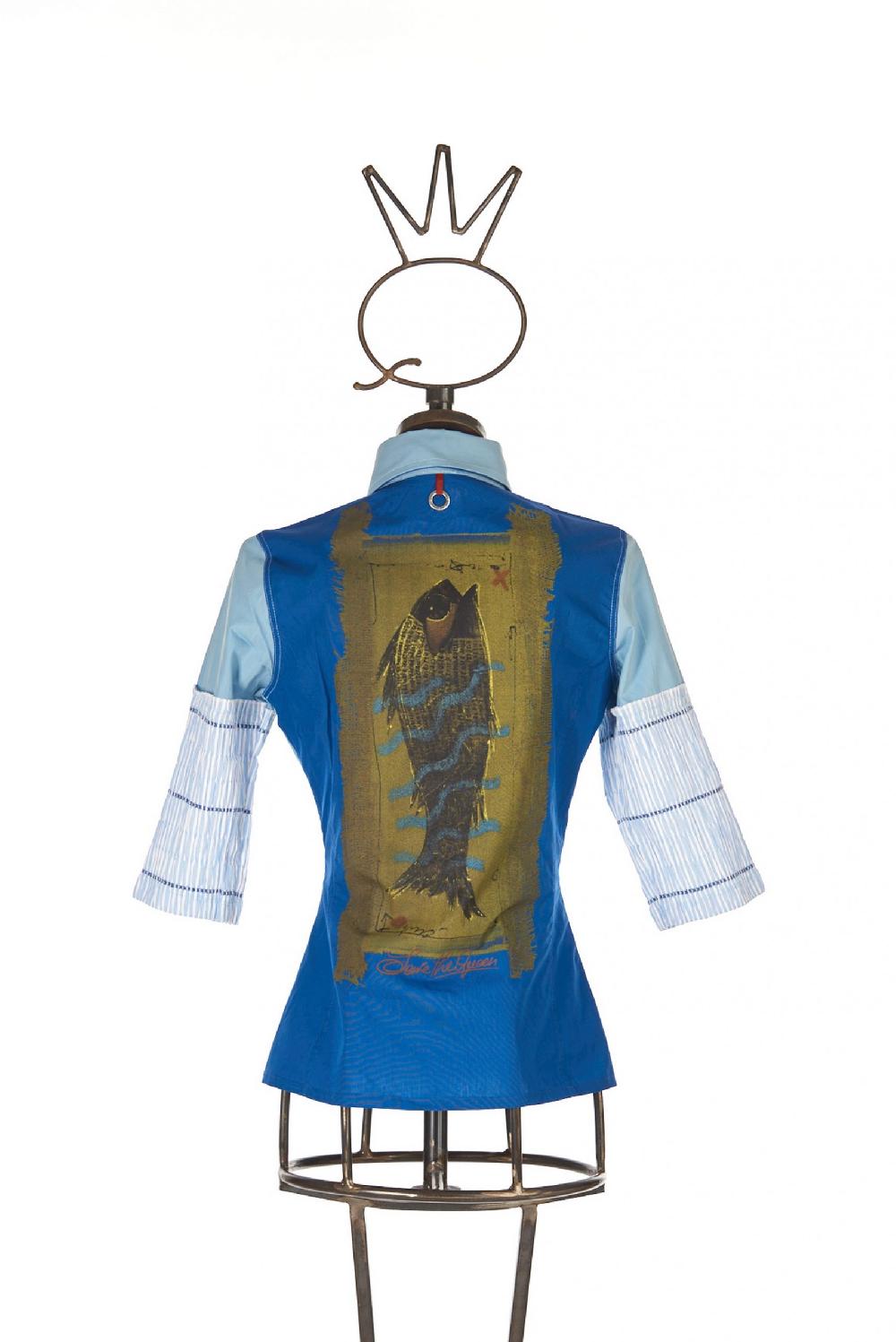 Save The Queen Camicia con stampa ed applicazioni Liquidazione
