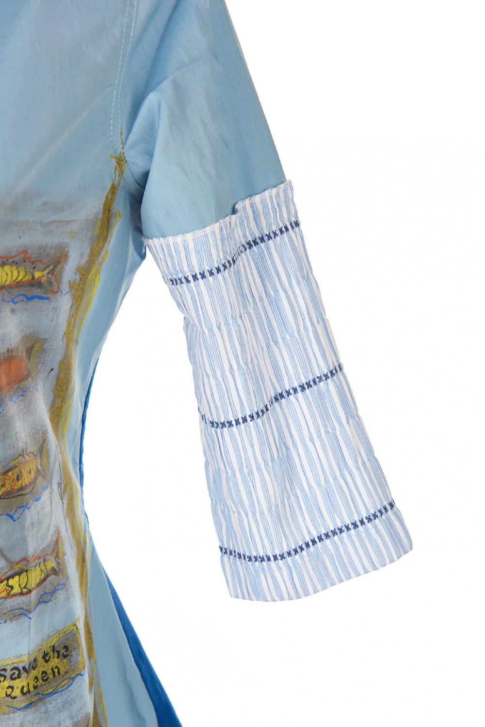 Save The Queen Camicia con stampa ed applicazioni Liquidazione
