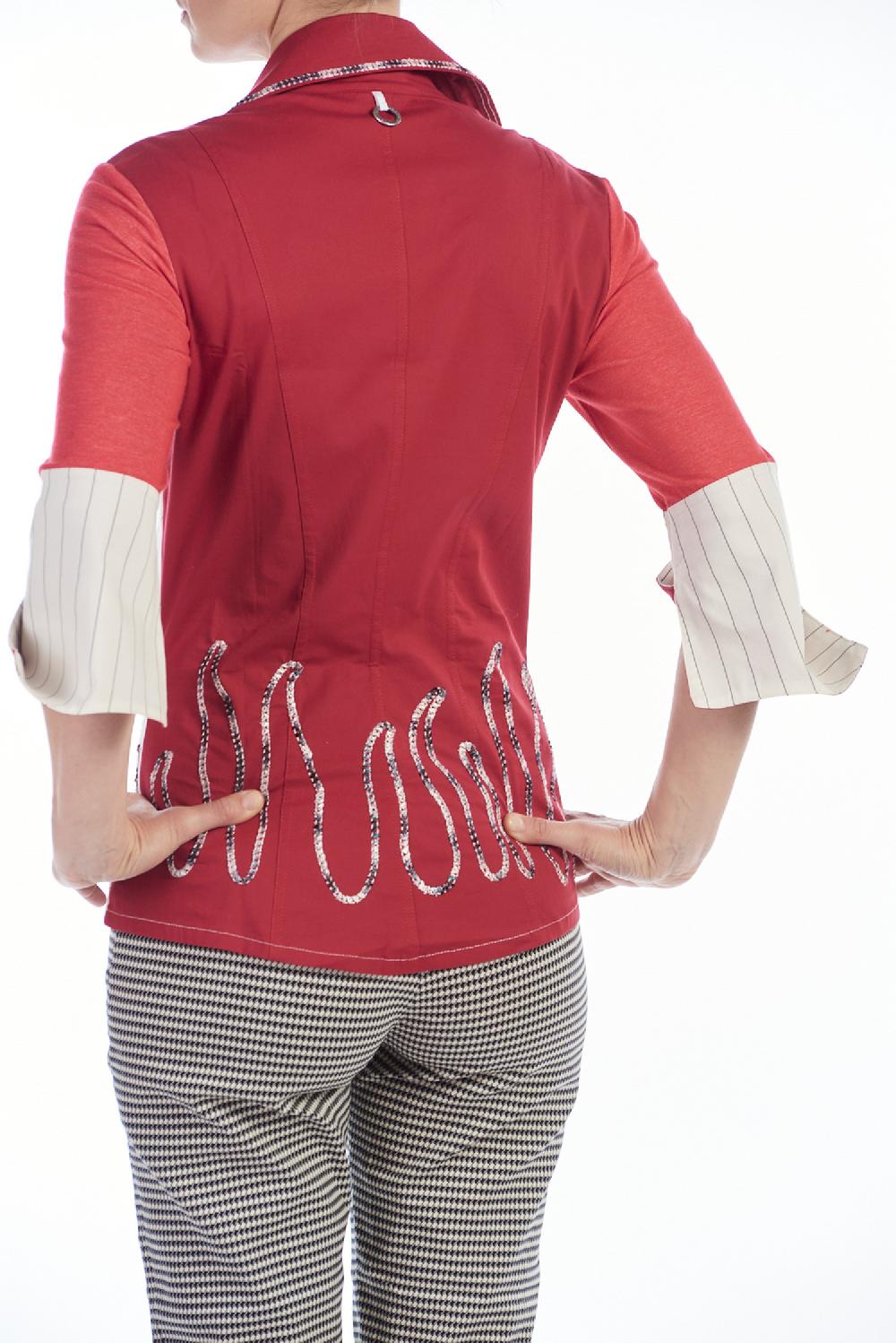 Save The Queen Camicia in cotone a righe con ricami Enormi risparmi