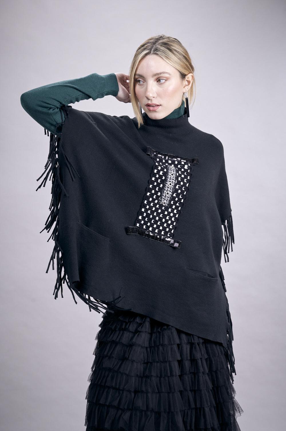 Save The Queen Maglia in tricot nera Sconti VIP