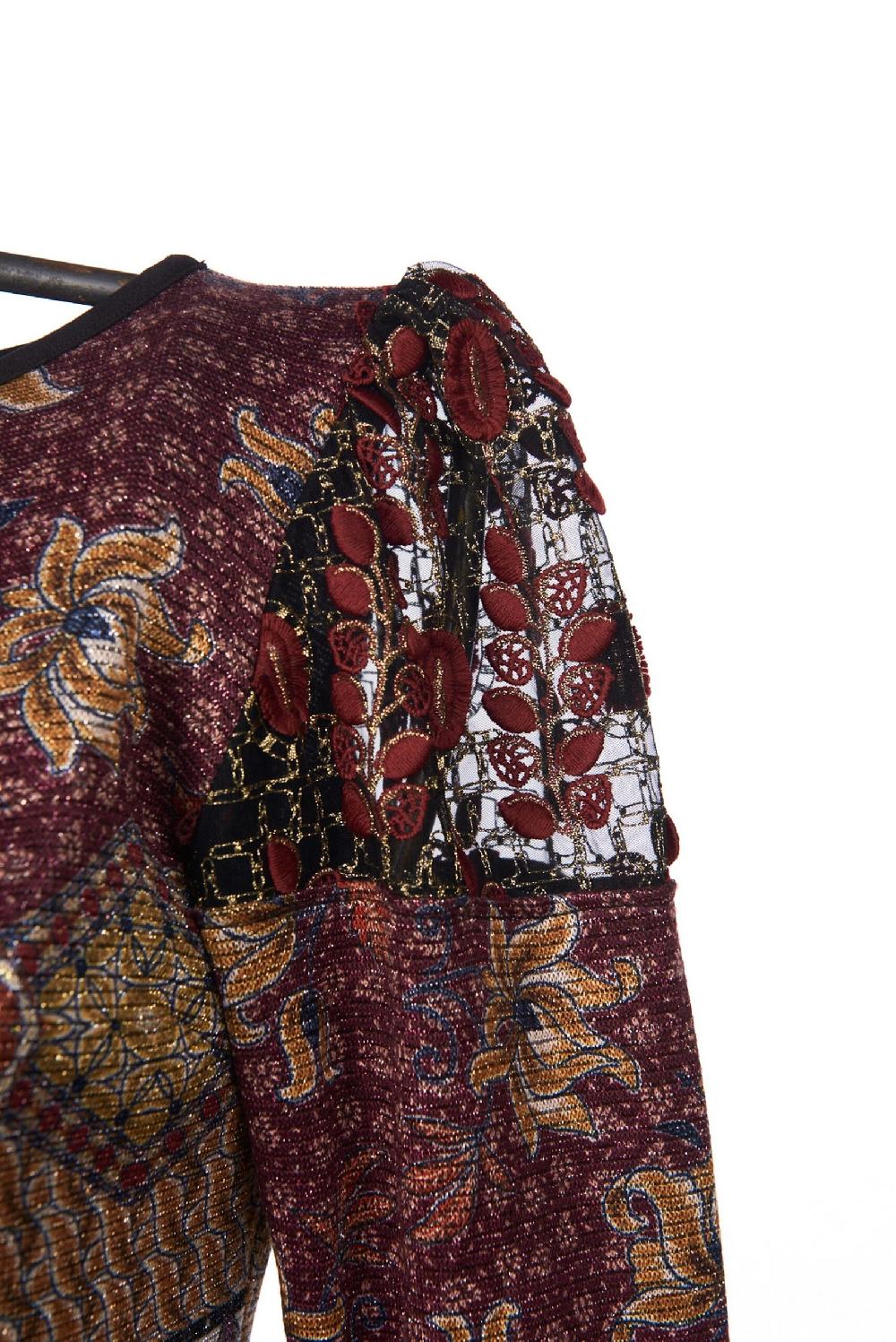 Save The Queen t-shirt lurex a fantasia con dettagli in pizzo e tartan Ritorno libero