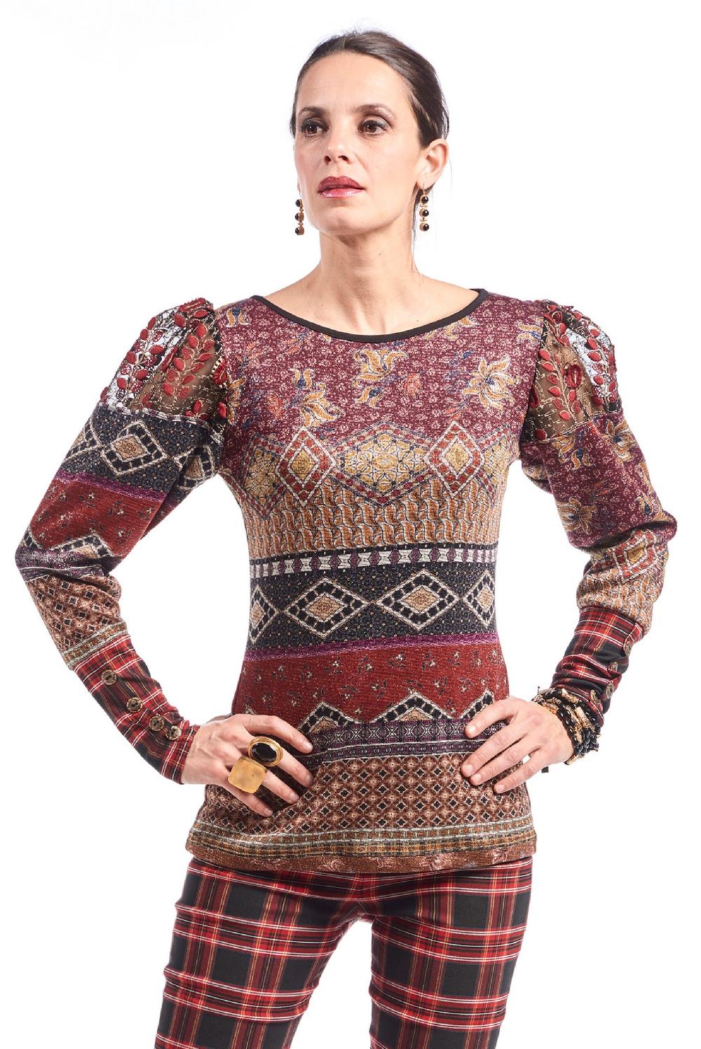 Save The Queen t-shirt lurex a fantasia con dettagli in pizzo e tartan Ritorno libero