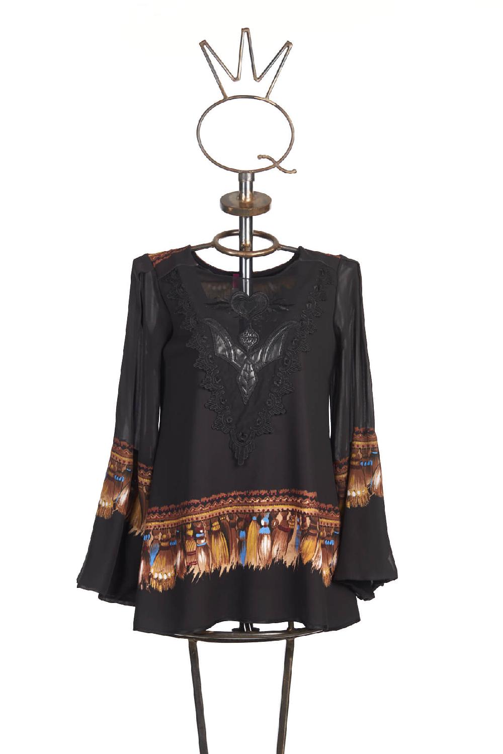 Save The Queen Blusa con ricami e dettagli stampati