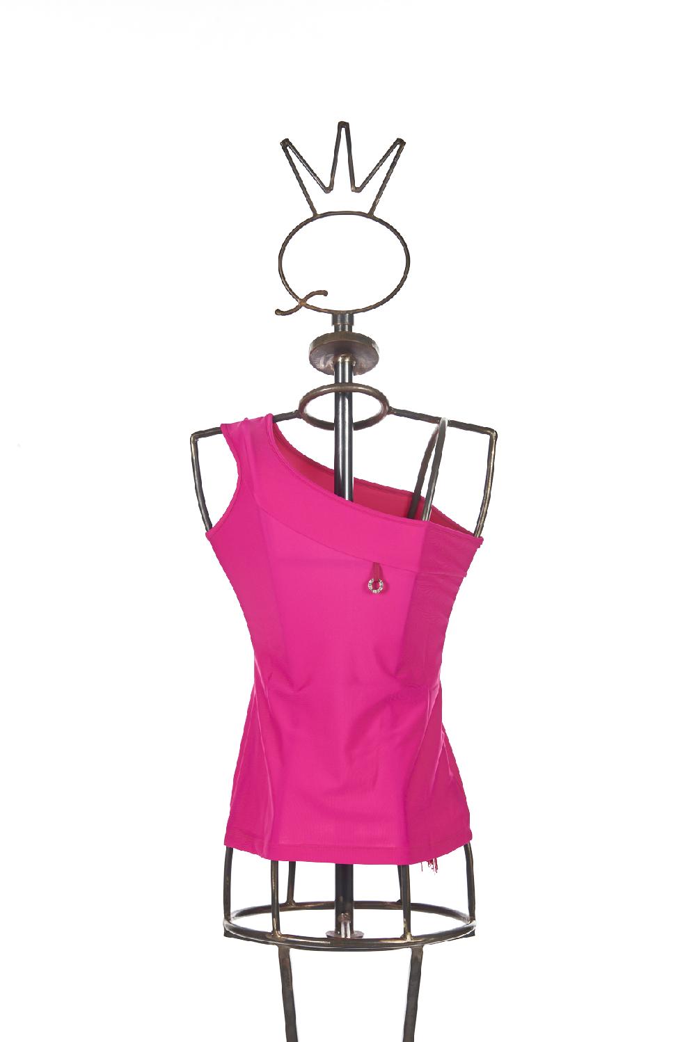 Save The Queen top monospalla con frange Italia